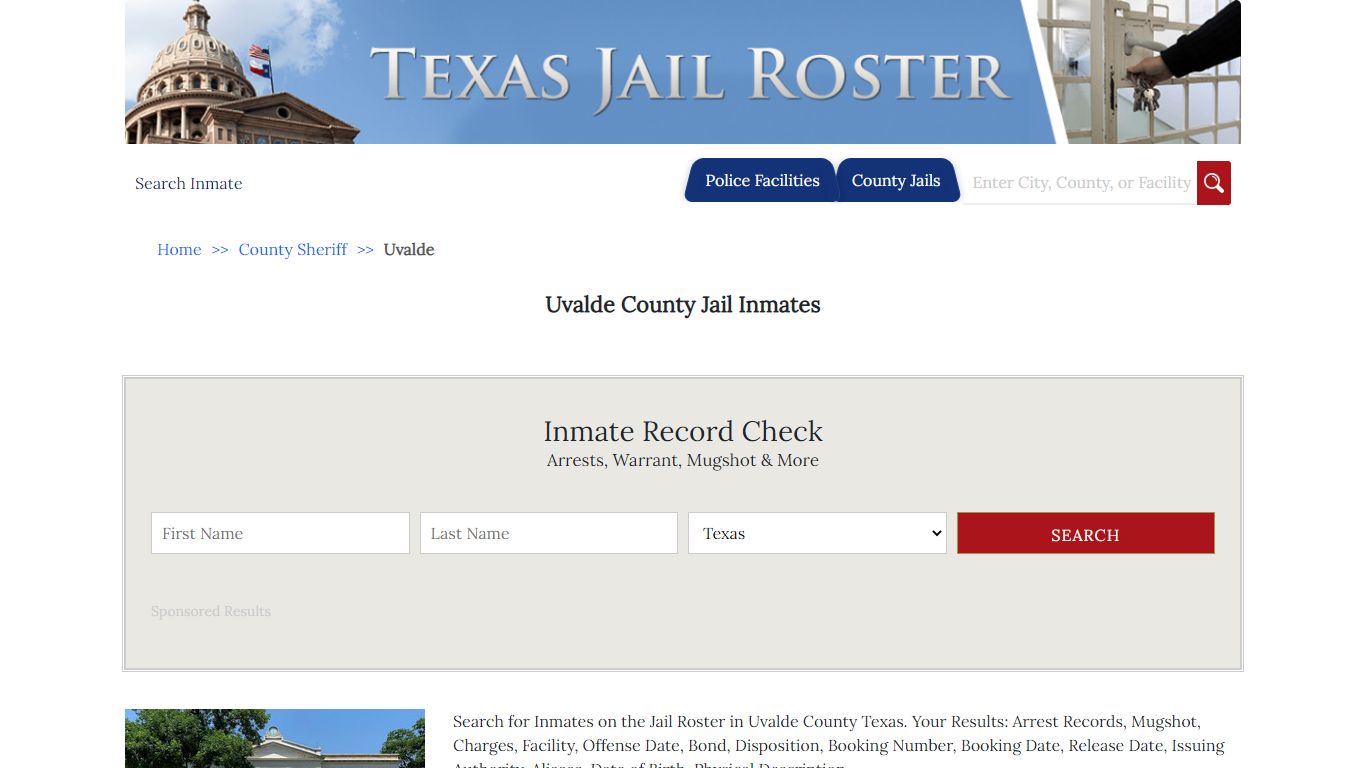 Uvalde County Jail Inmates - Jail Roster Search