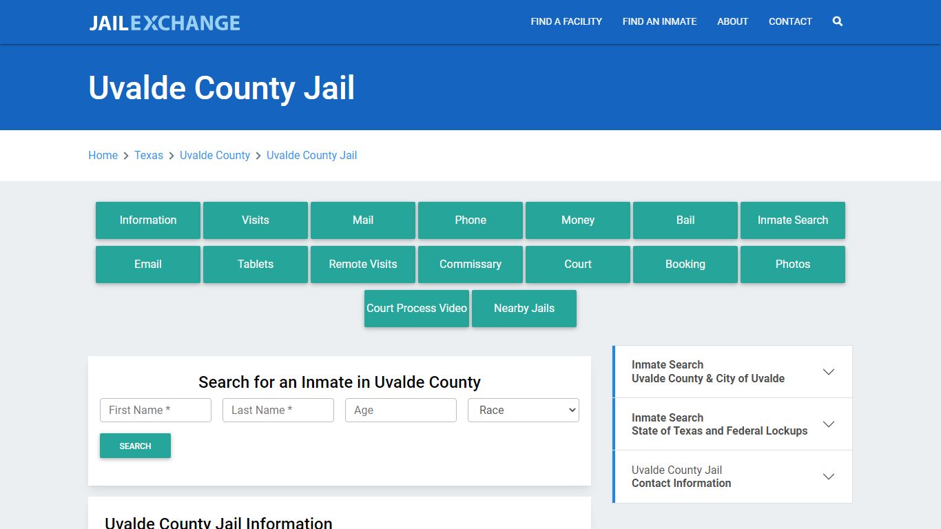 Uvalde County Jail Roster Lookup, TX, Inmate Search